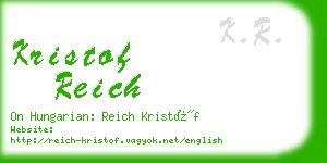 kristof reich business card